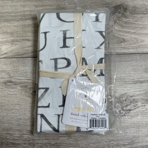 ABC Fitted Crib Sheet - NEW
