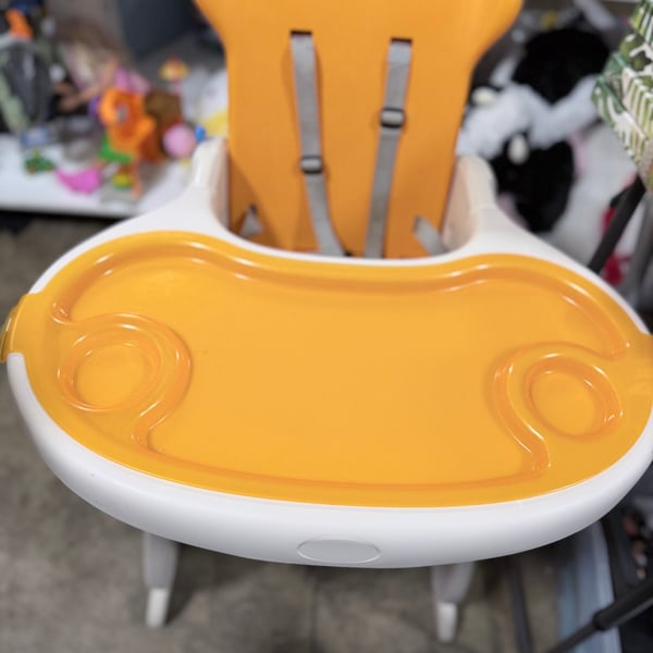 Orange High Chair, Easy Clean Tech