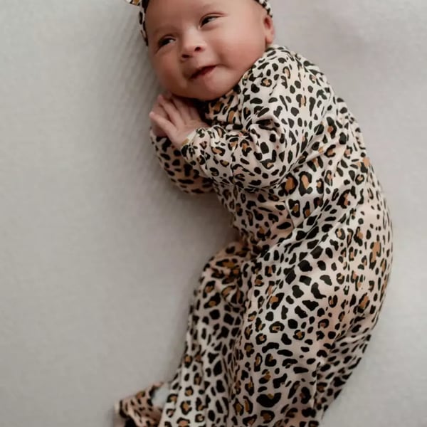 Leopard Knotted Gown · NWT