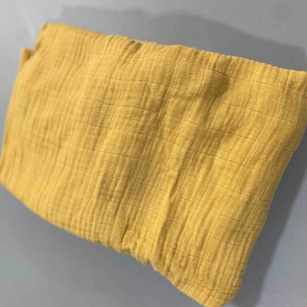 Little Unicorn, Mustard Yellow, Muslin Crib Sheet