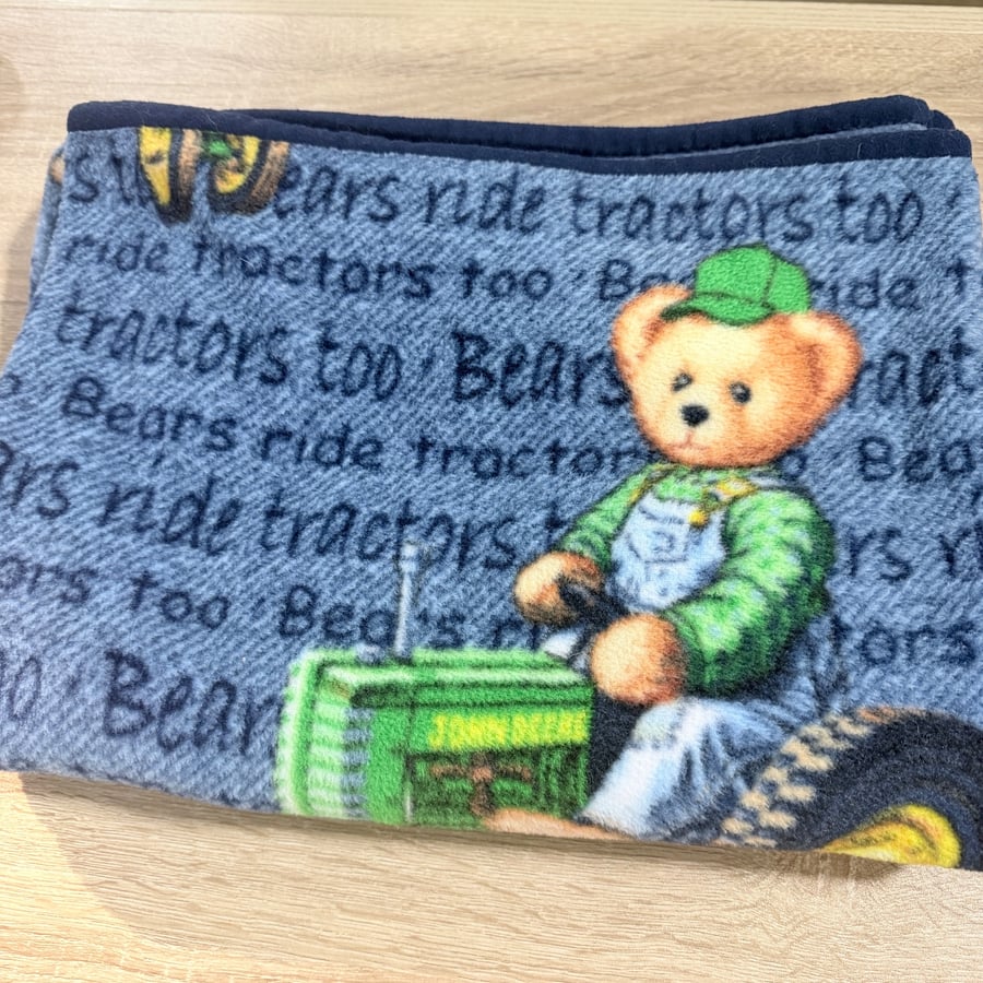 Vintage John Deere Bear Blanket 55 X 60"