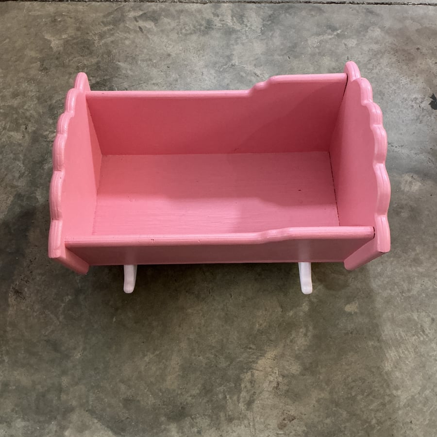 Wooden Baby Doll Cradle
