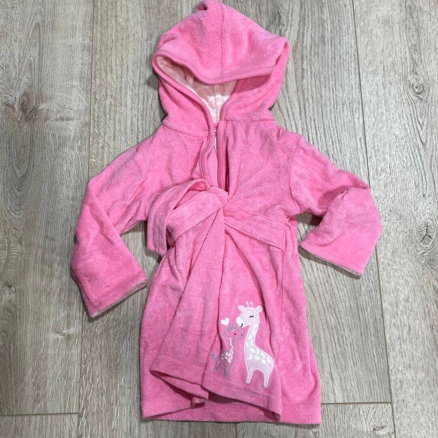 GIRLS - 0/9 Months - Giraffe Bath Robe