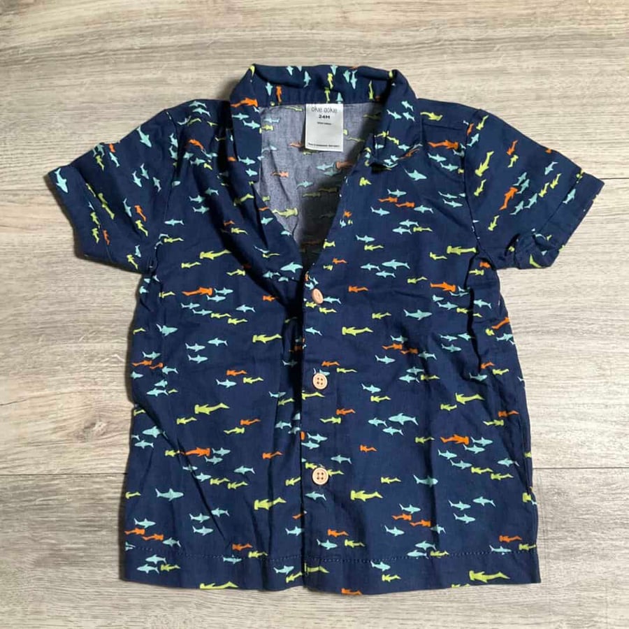 BOYS - 24 Months - Linen Button Down
