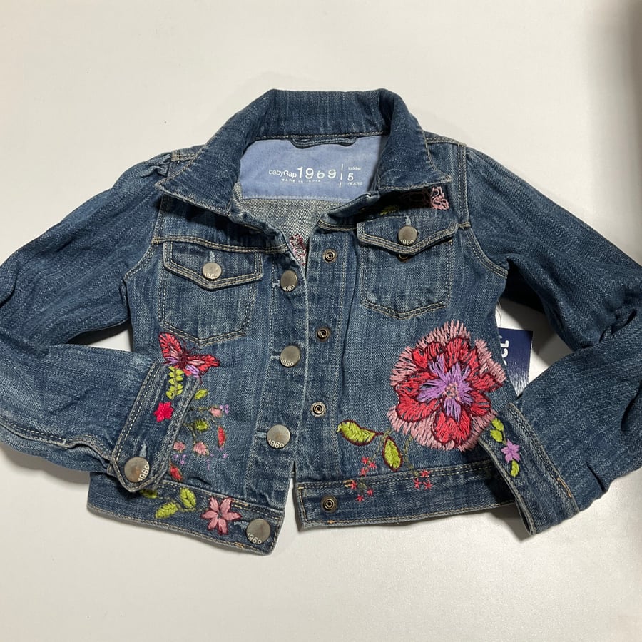 GIRLS - 5T - Jean Jacket - Embroidered