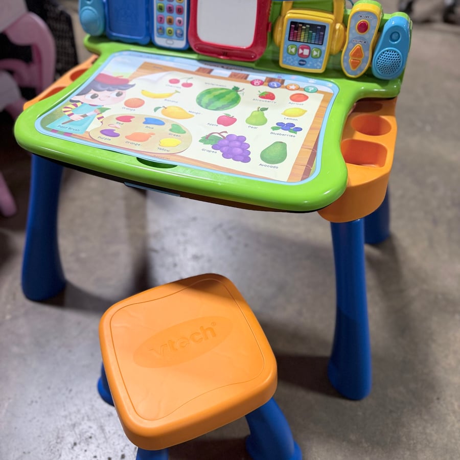 VTech Get Ready for School Learning Desk, Multicolor, 22" Tall, Infant and Toddler Toy