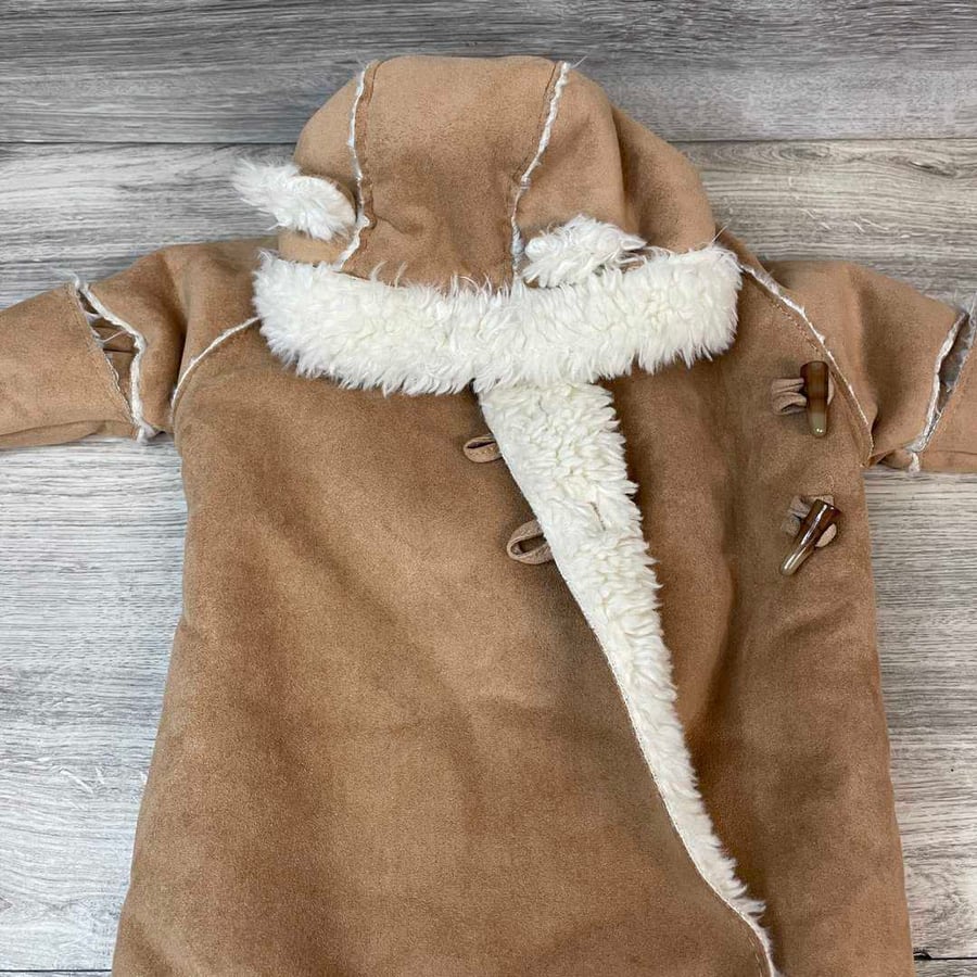 Baby Gap Tan Faux Suede Sherpa Shearling Infant Snowsuit