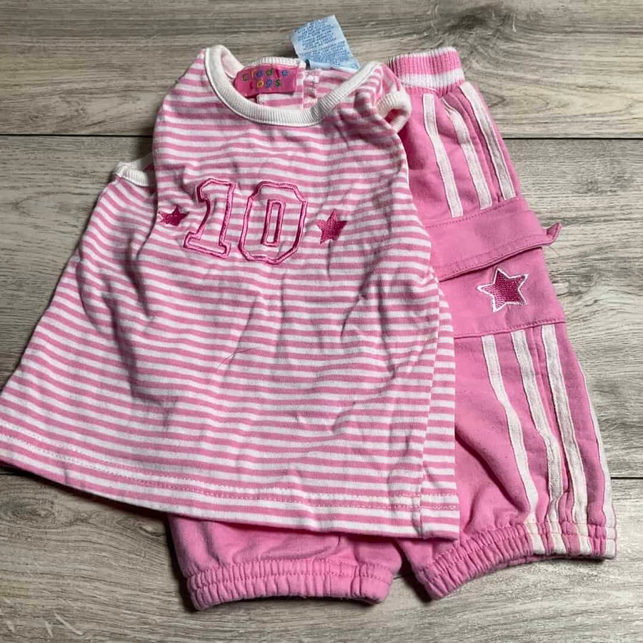GIRLS - 3/6 Month - Play Clothes Outfit