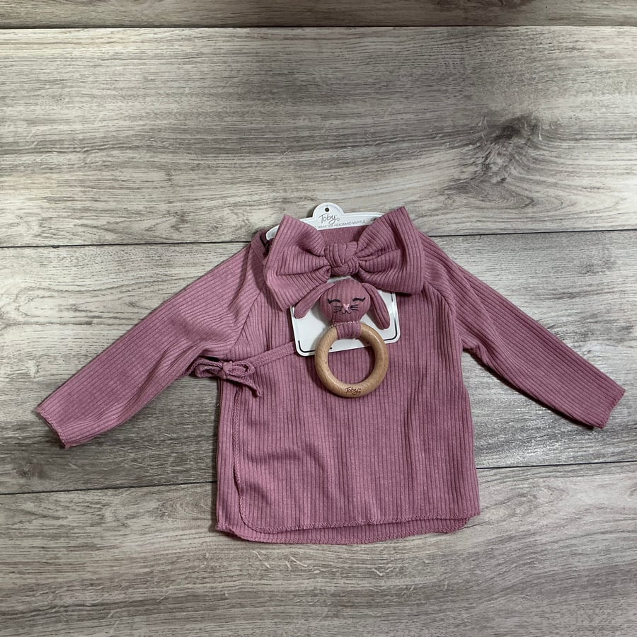 GIRLS - 6/9 Month - Onesie with Bow - NEW