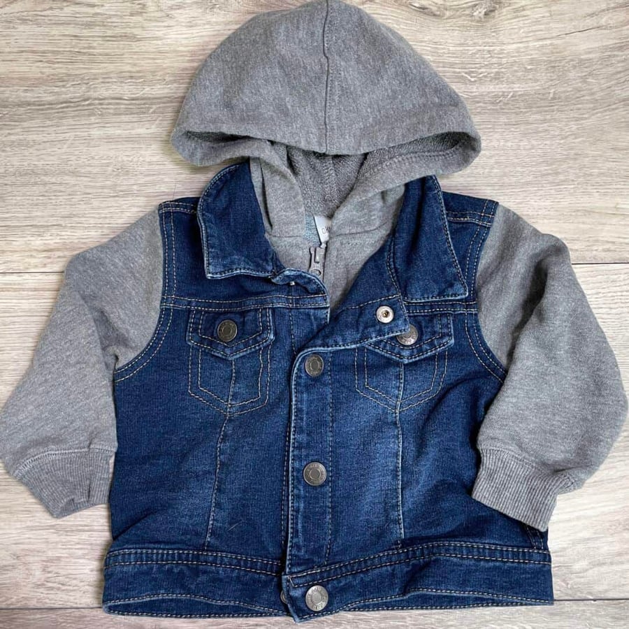 BOYS - 12 Months - Hooded Jean Jacket