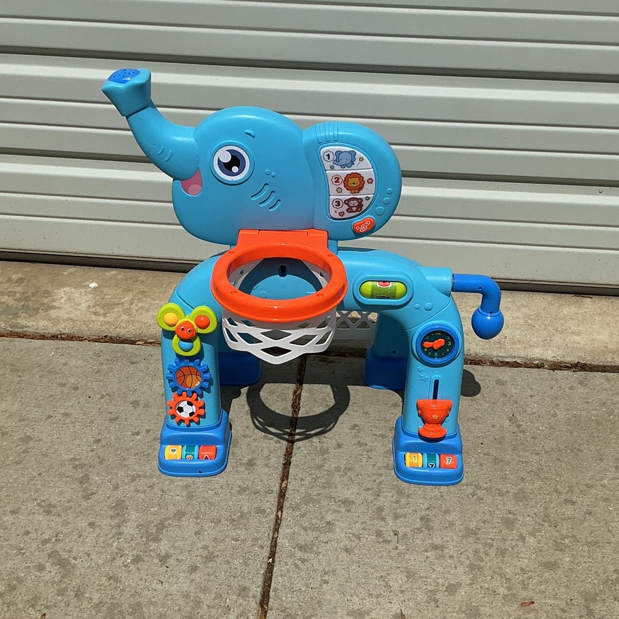 SpringFlower Toddler Basketball Hoop & Soccer Goal Activity Center Toys