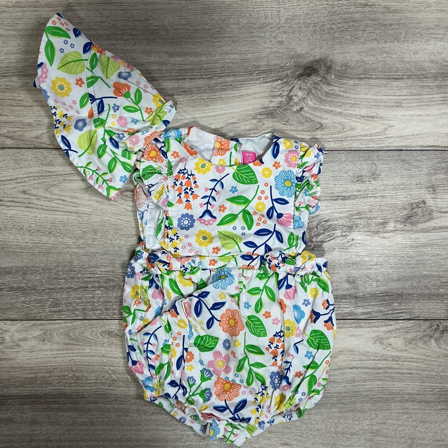GIRLS - 18 Month - Romper and Hat