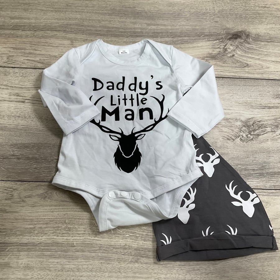 BOYS - 3/6 Month - Onesie with Hat