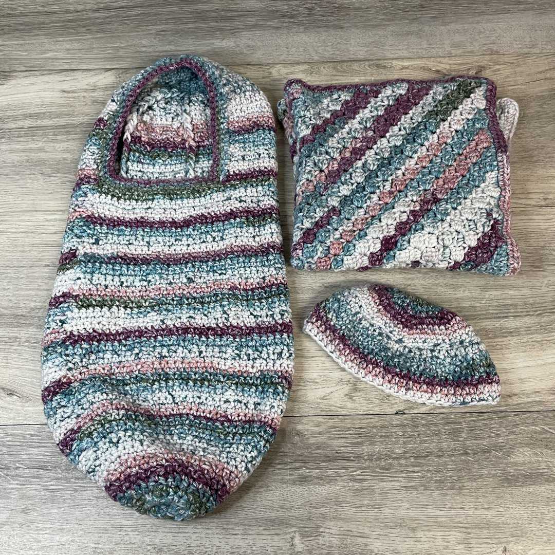 Handmade Welcome Home Set (Lounger, Lovey, Hat)