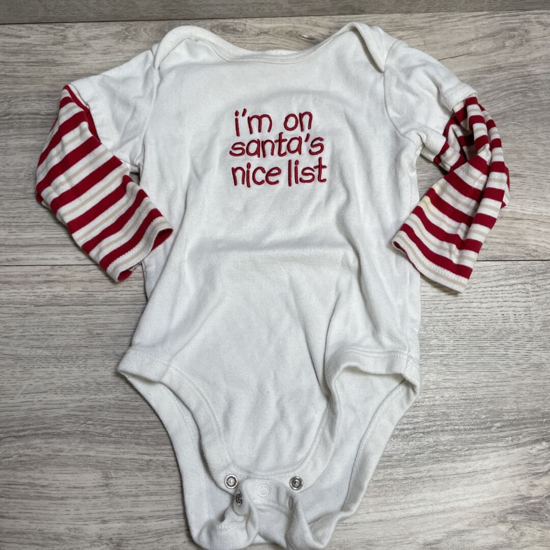 GIRLS - 6/12 Months - Holiday Onesie