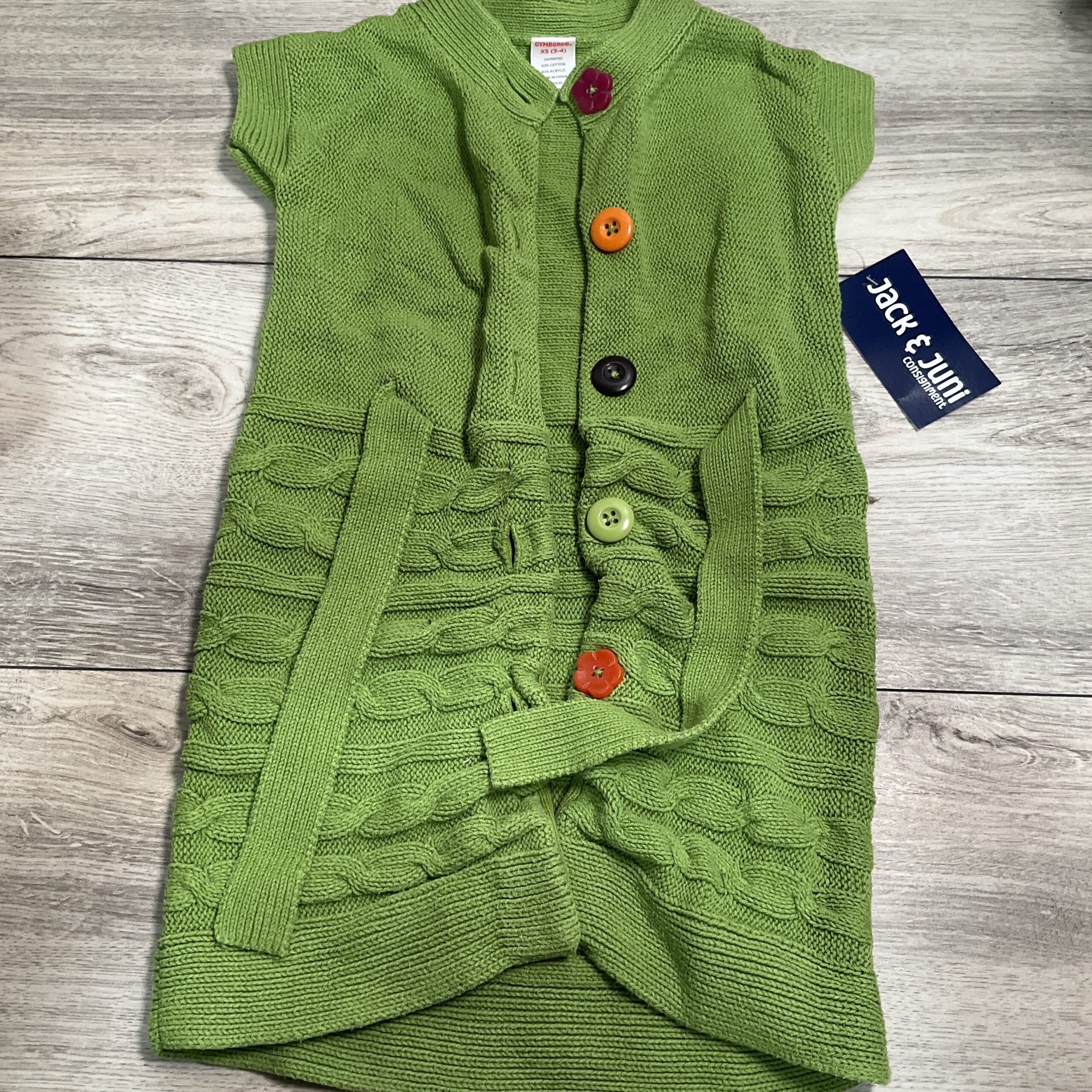GIRLS - 3/4T - Cardigan - Vintage