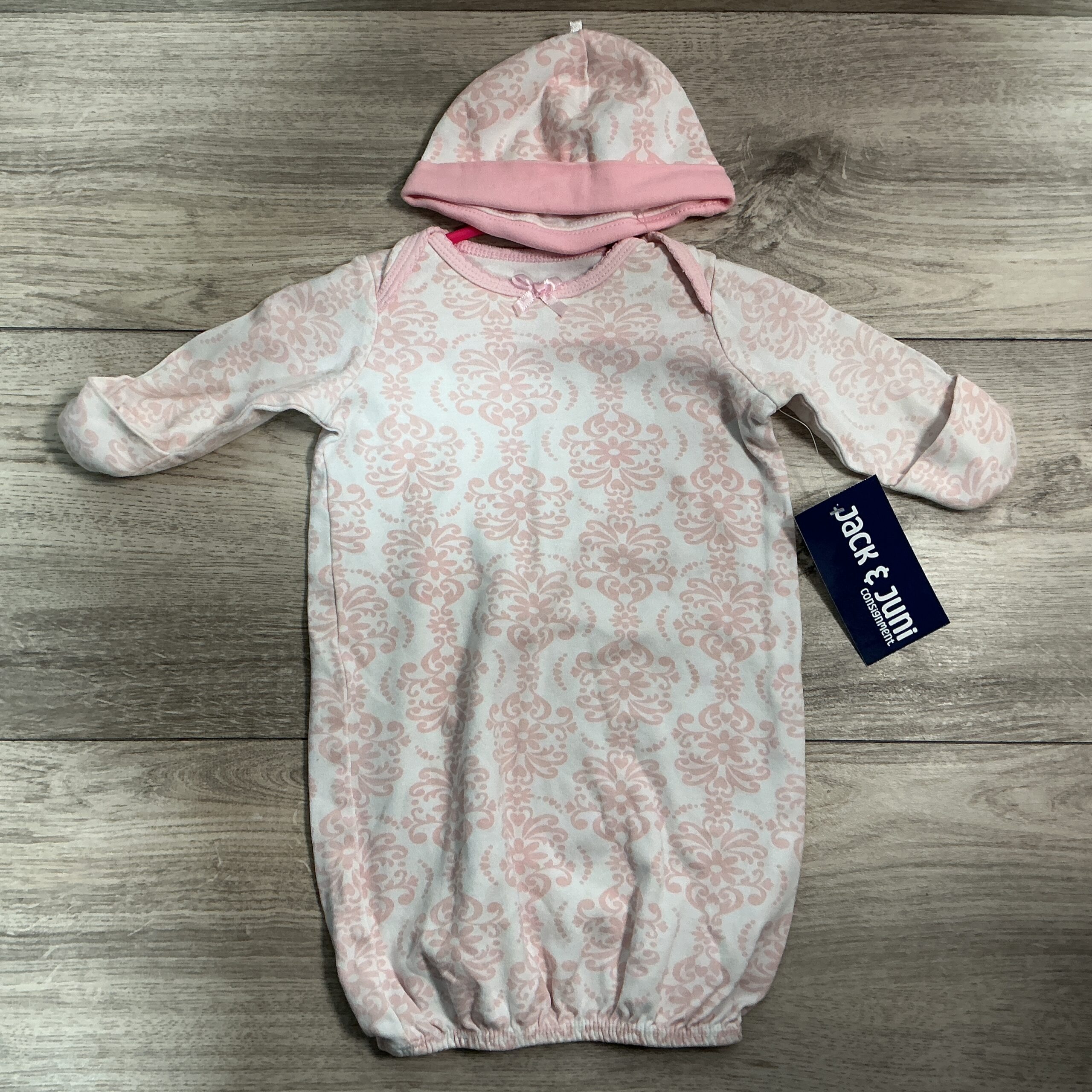 GIRLS - 0/3 Month - Sleep Gown with Hat