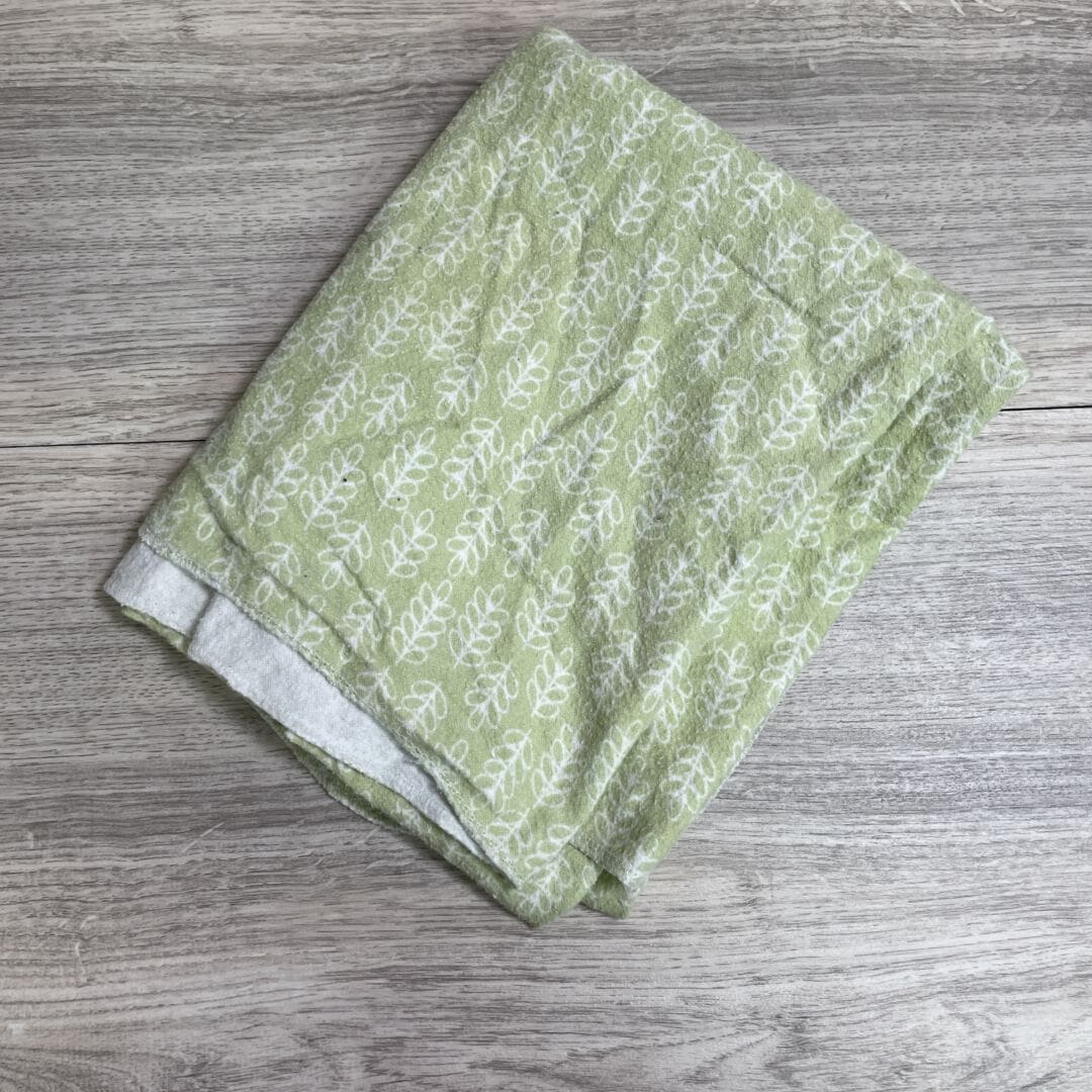 Green & White Detail Receiving Blanket