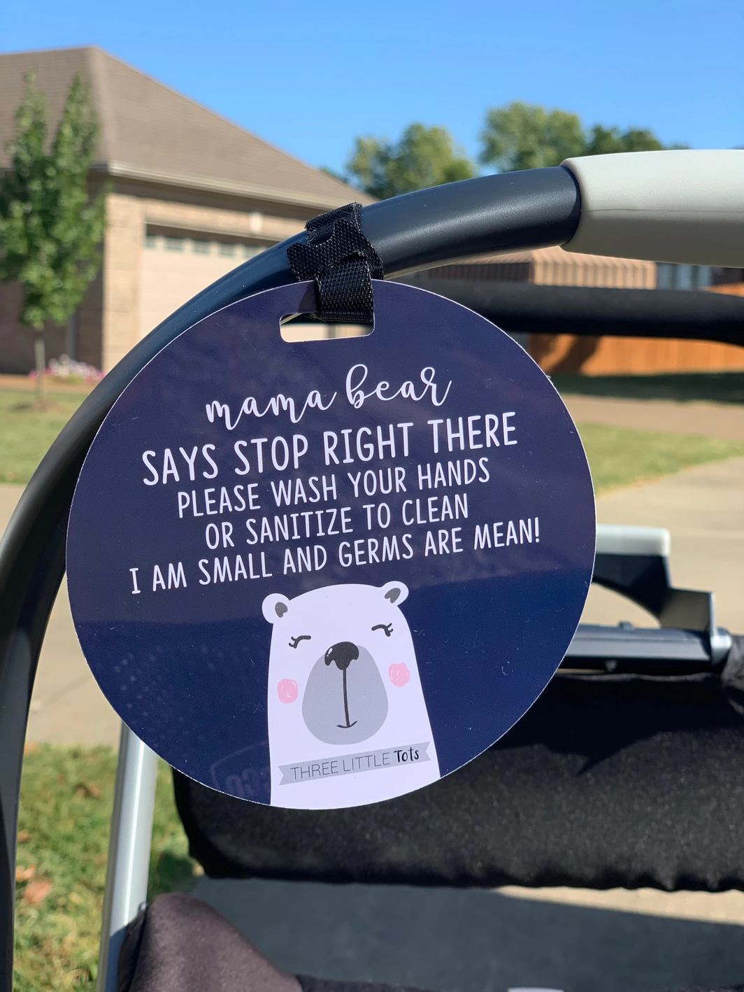Mama Bear No Touching Car Seat and Stroller Tag