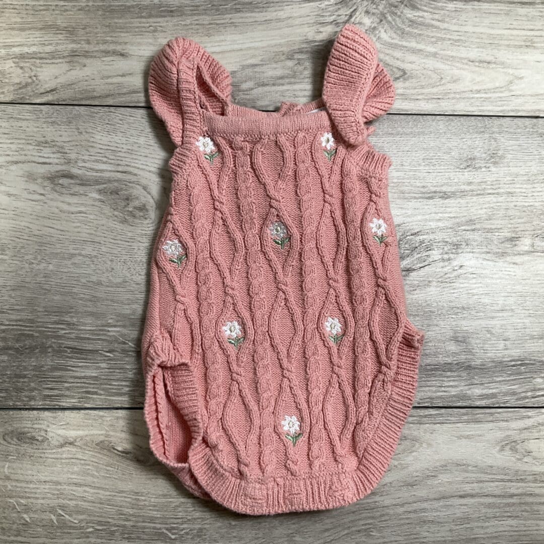 GIRLS - 3/6 Month - Cable Knit Onesie