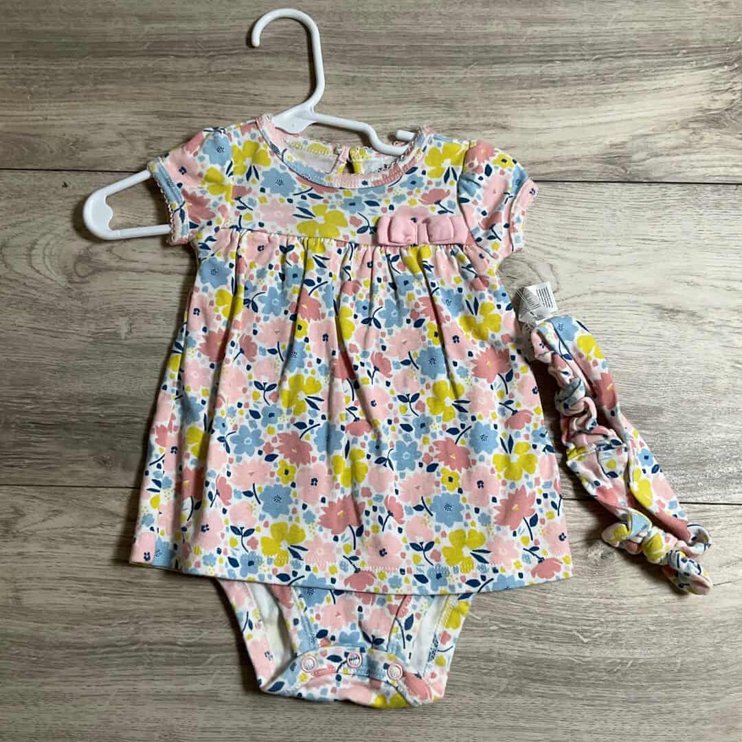 GIRLS - 3/6 Month - Outfit Onesie with Bow