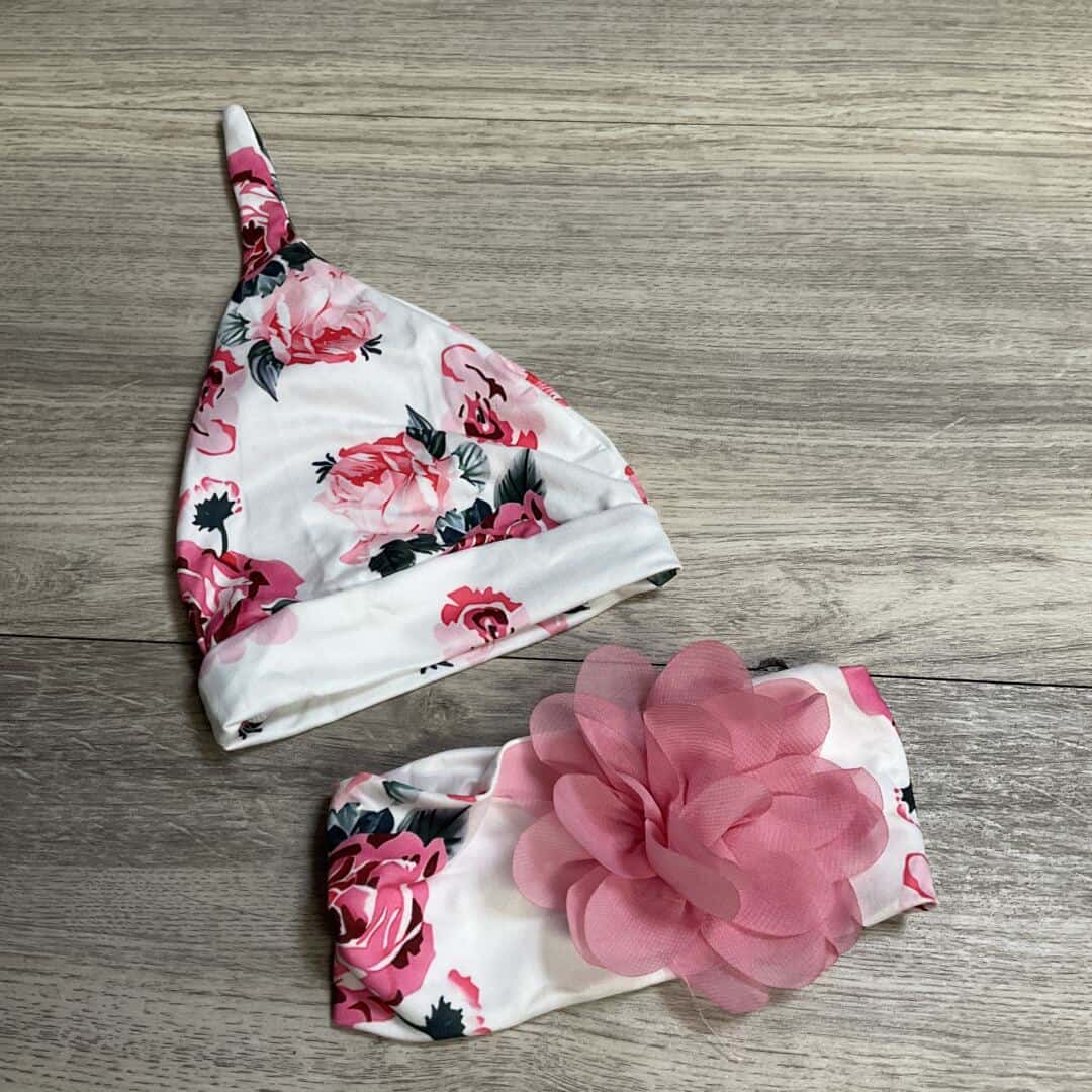 GIRLS - 0/3 Months - Hat & Bow