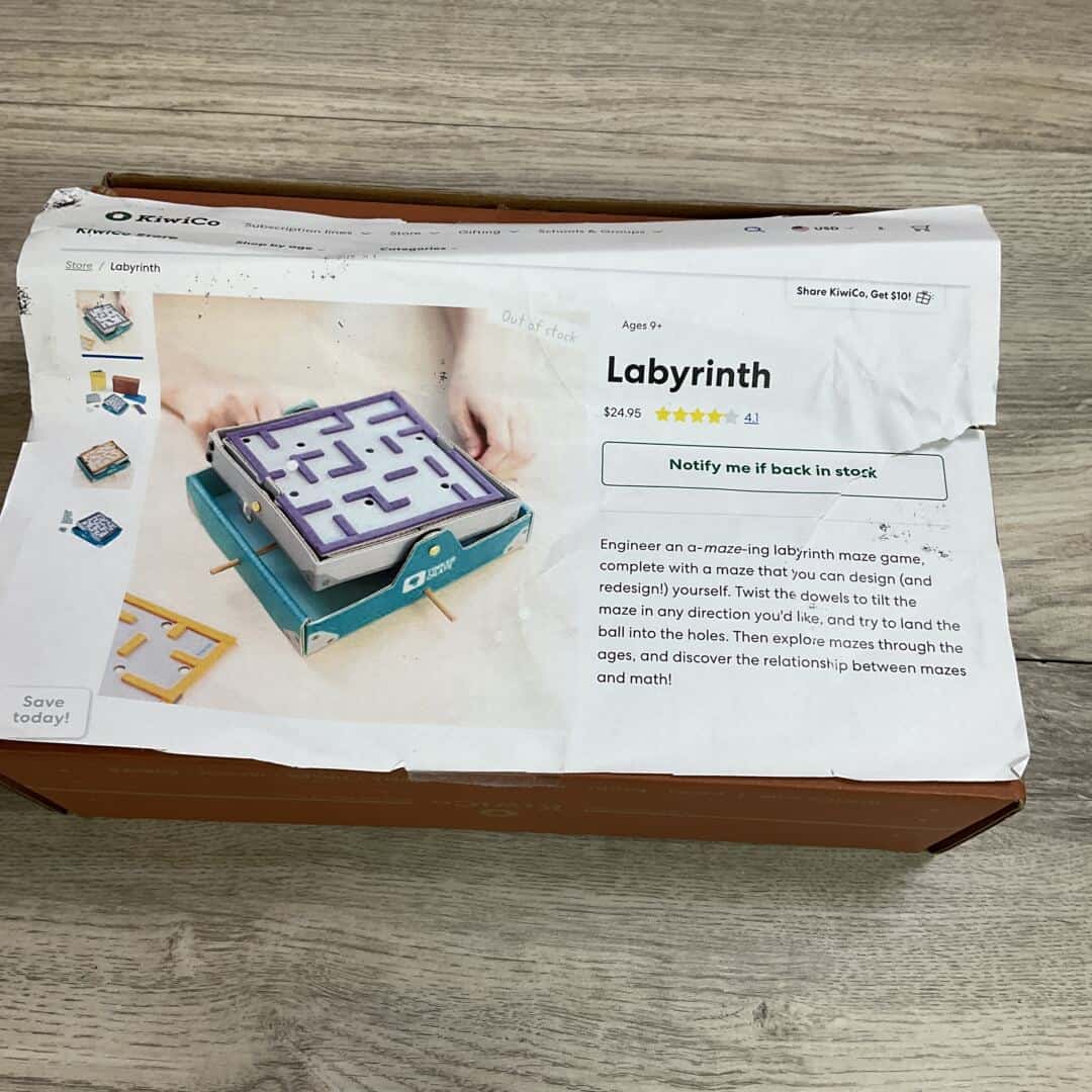 Labyrinth Wooden Maze Game - DAMAGED BOX