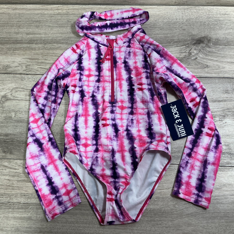GIRLS - Size 6 - Swim Suit with Headband