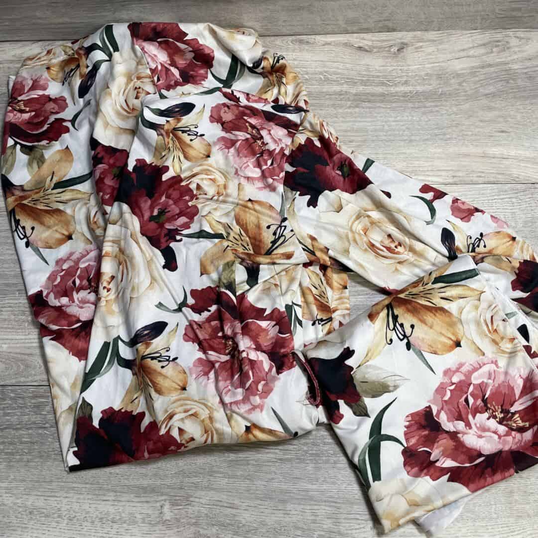 Hospital Gown (No Tie) & Newborn Stretch Swaddle Set