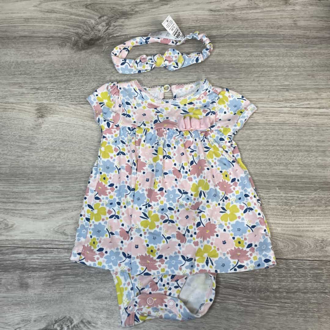 Girls - 0/3 Months - Outfit Onesie w/ Headband