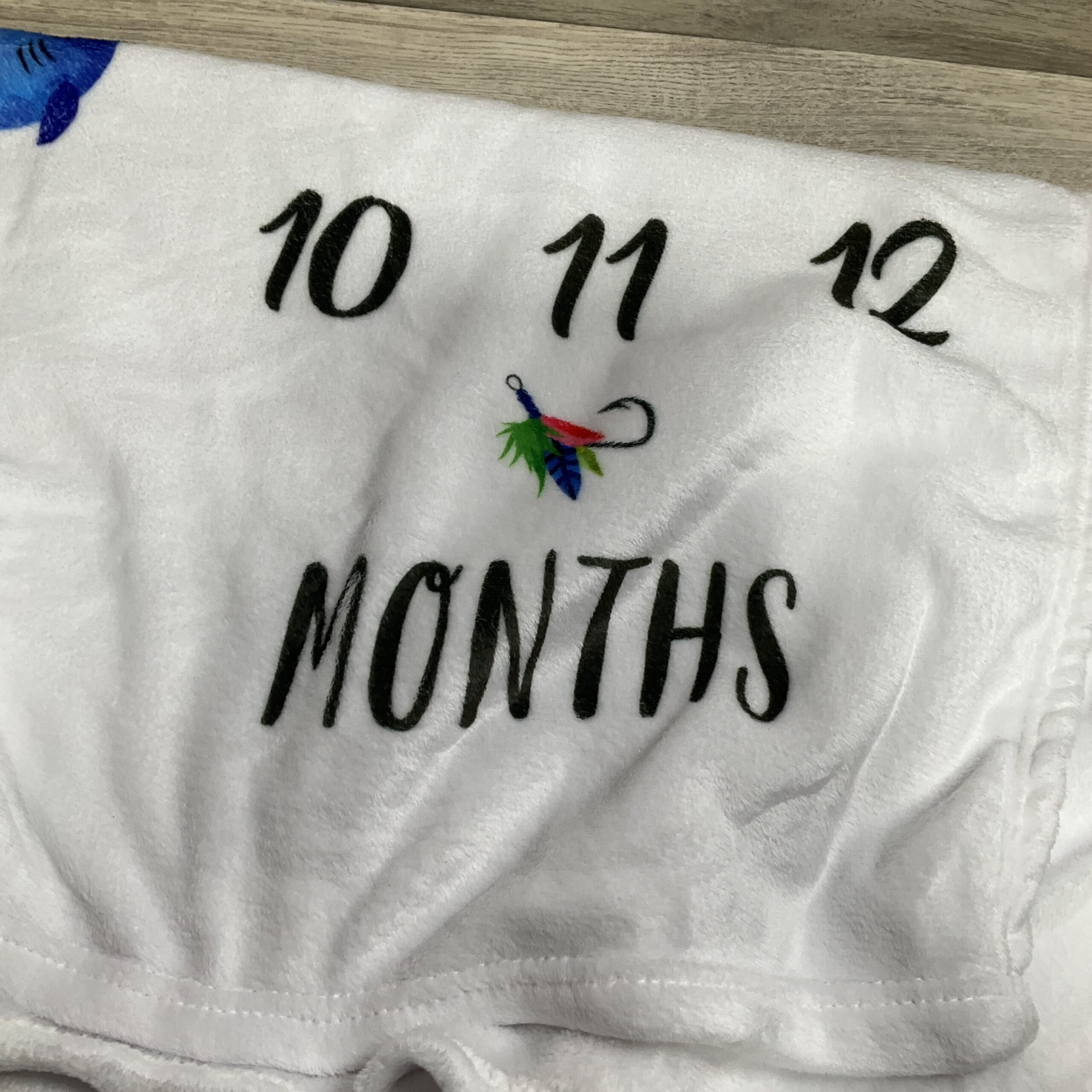 BOYS - Fishing Themed Milestone Blanket