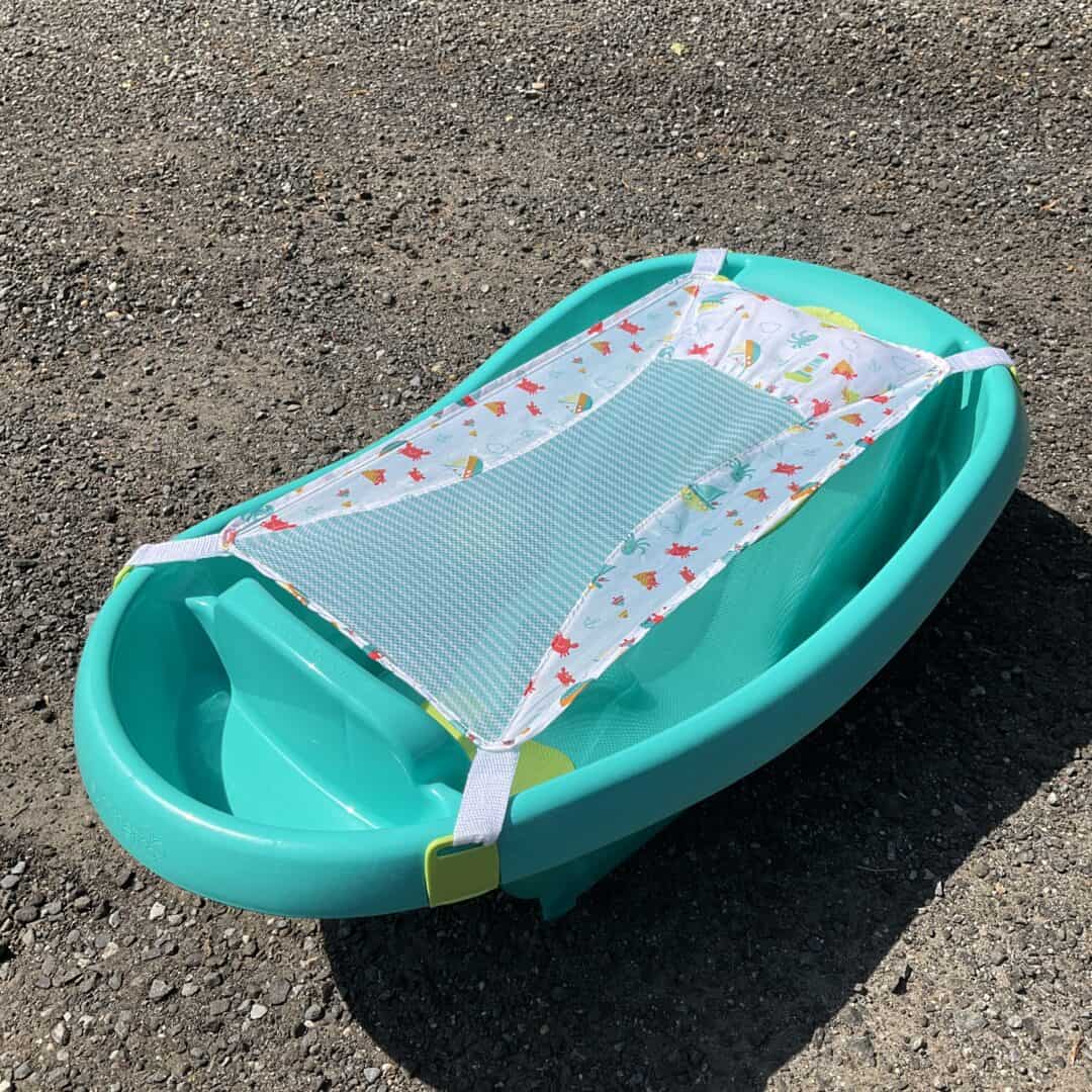 Summer Infant Clean Deluxe Newborn to Toddler Baby Bathtub, 3-in-1 with Removable Sling, Padded Backrest, 0-24 Months, Teal