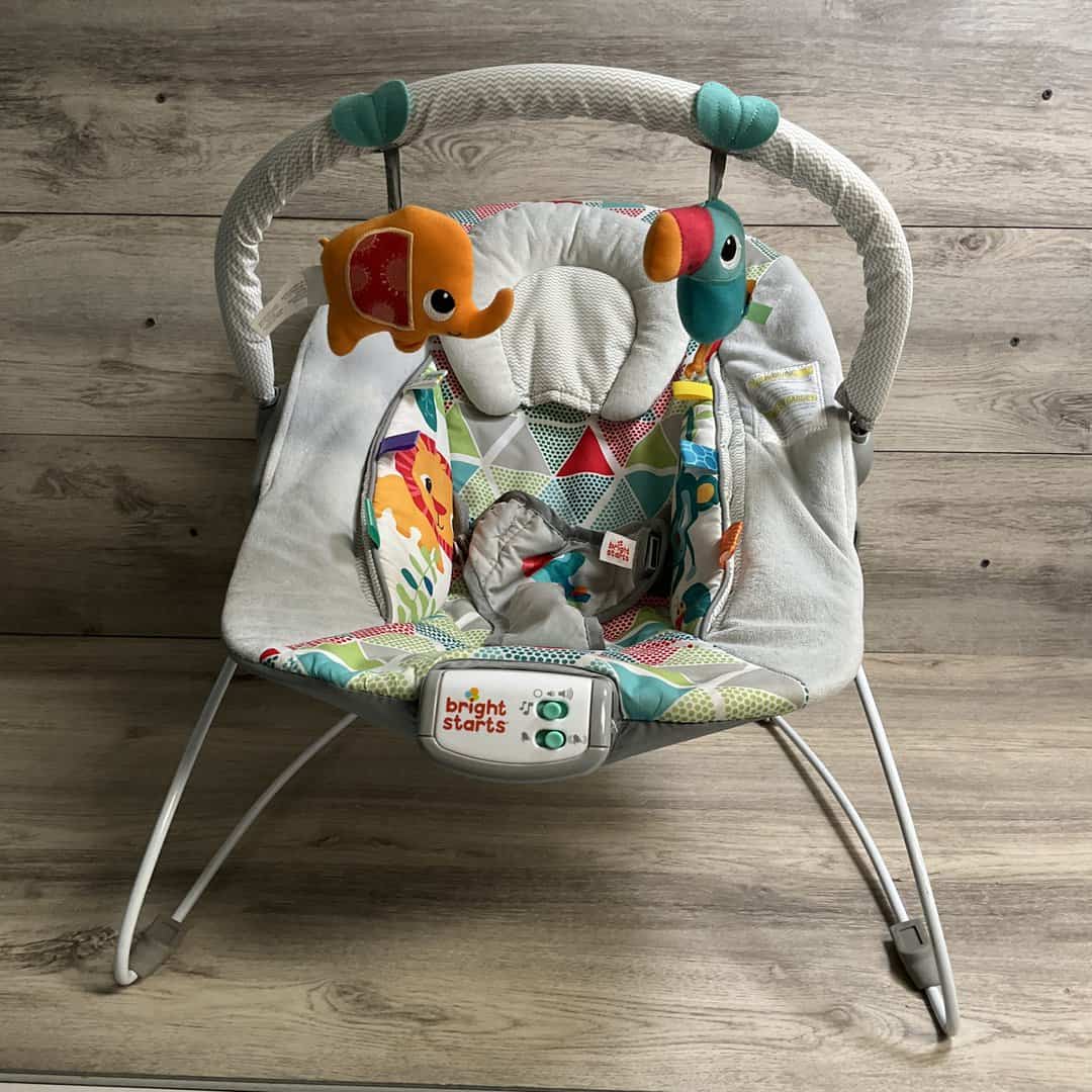 Bright Starts Toucan Tango Bouncer with Soothing Vibrations and Melodies