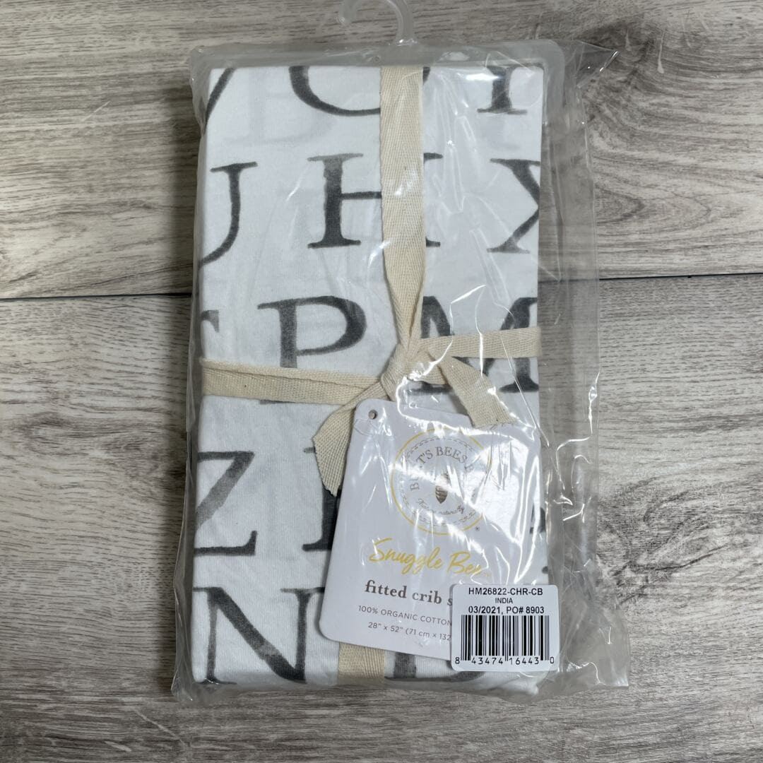 ABC Fitted Crib Sheet - NEW