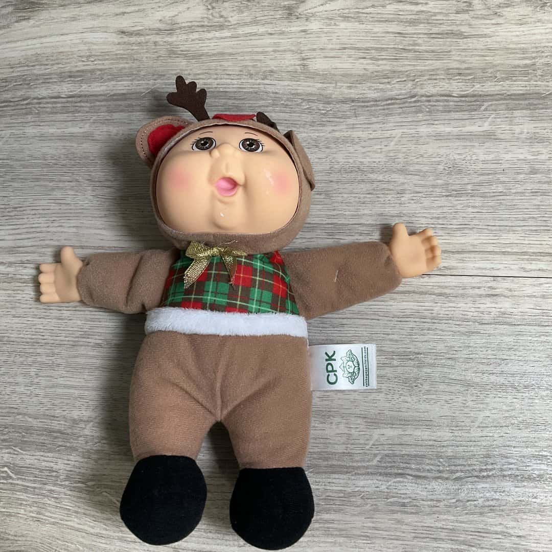 Cabbage Patch Kids Cuties Holiday Helpers Christmas Doll Stella Reindeer | Vintage Find