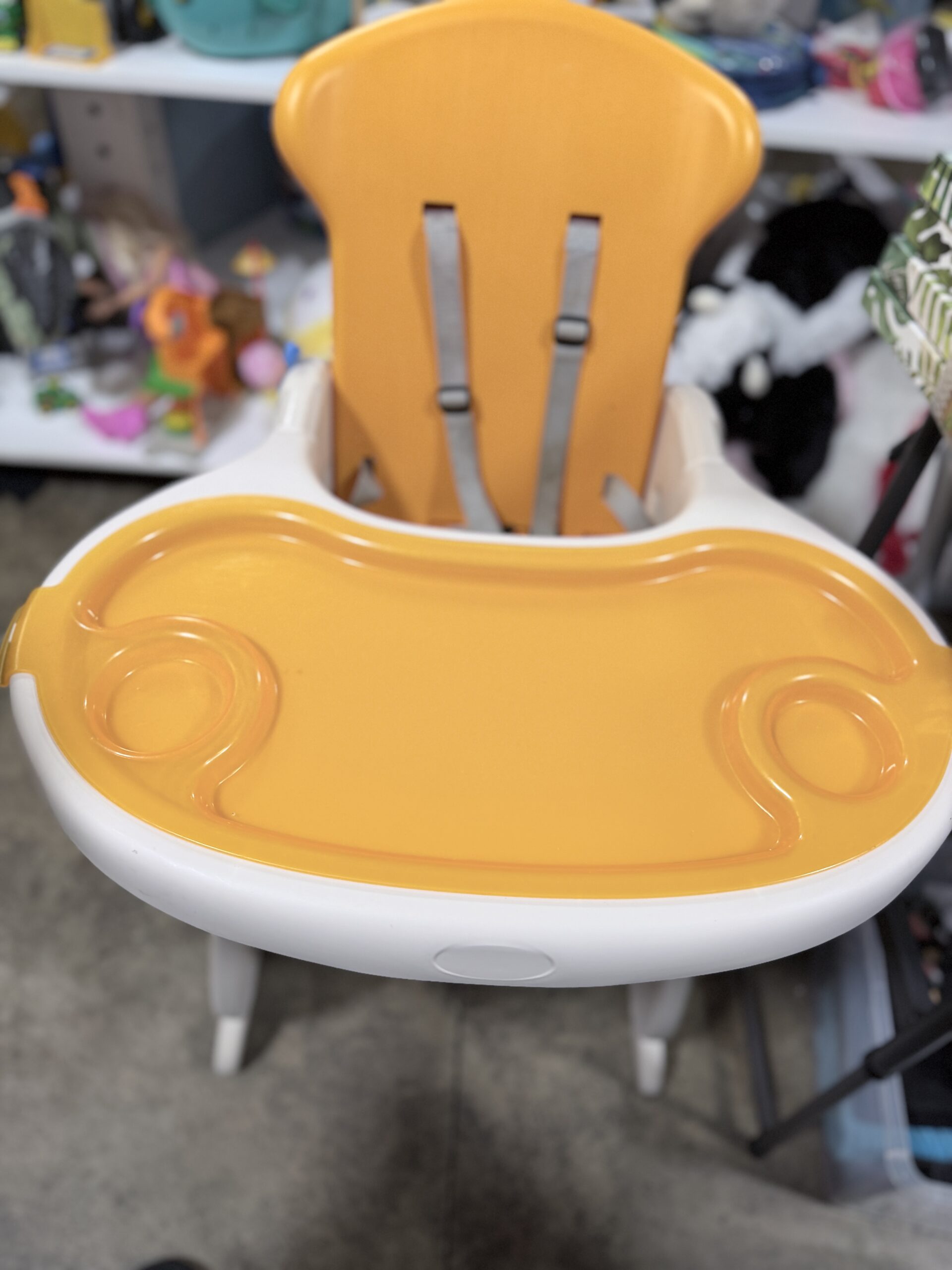 Orange High Chair, Easy Clean Tech