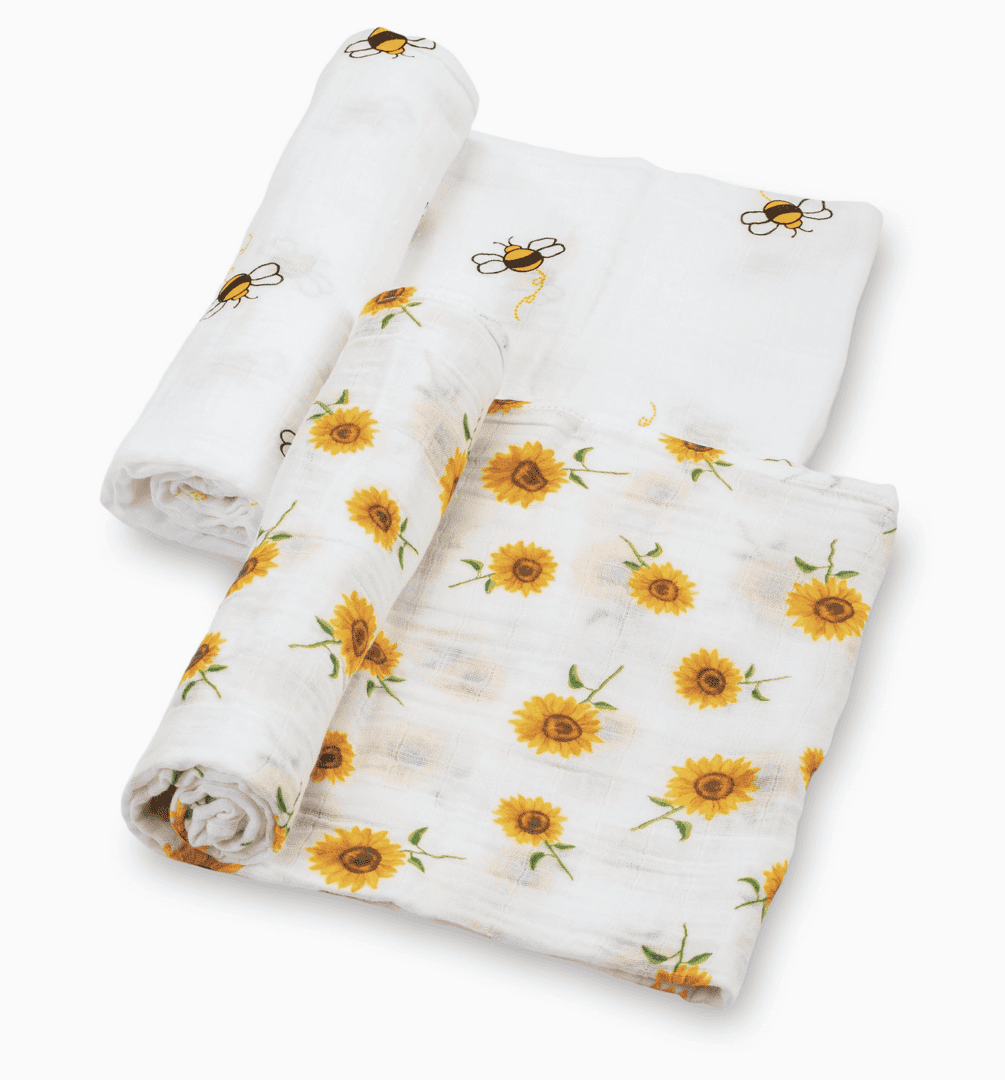 Sunflower Fields - Baby Swaddle / Light Blanket Set