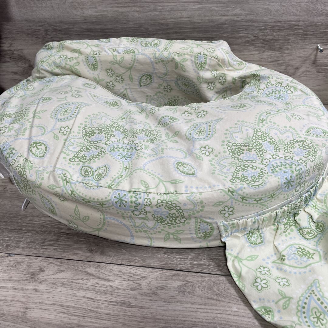 My Brest Friend Original Nursing Pillow - White & Paisley