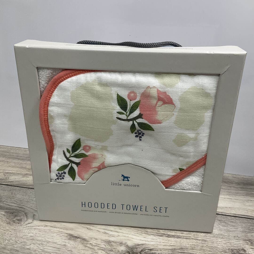 Little Unicorn Infant Hooded Muslin Towel - NEW
