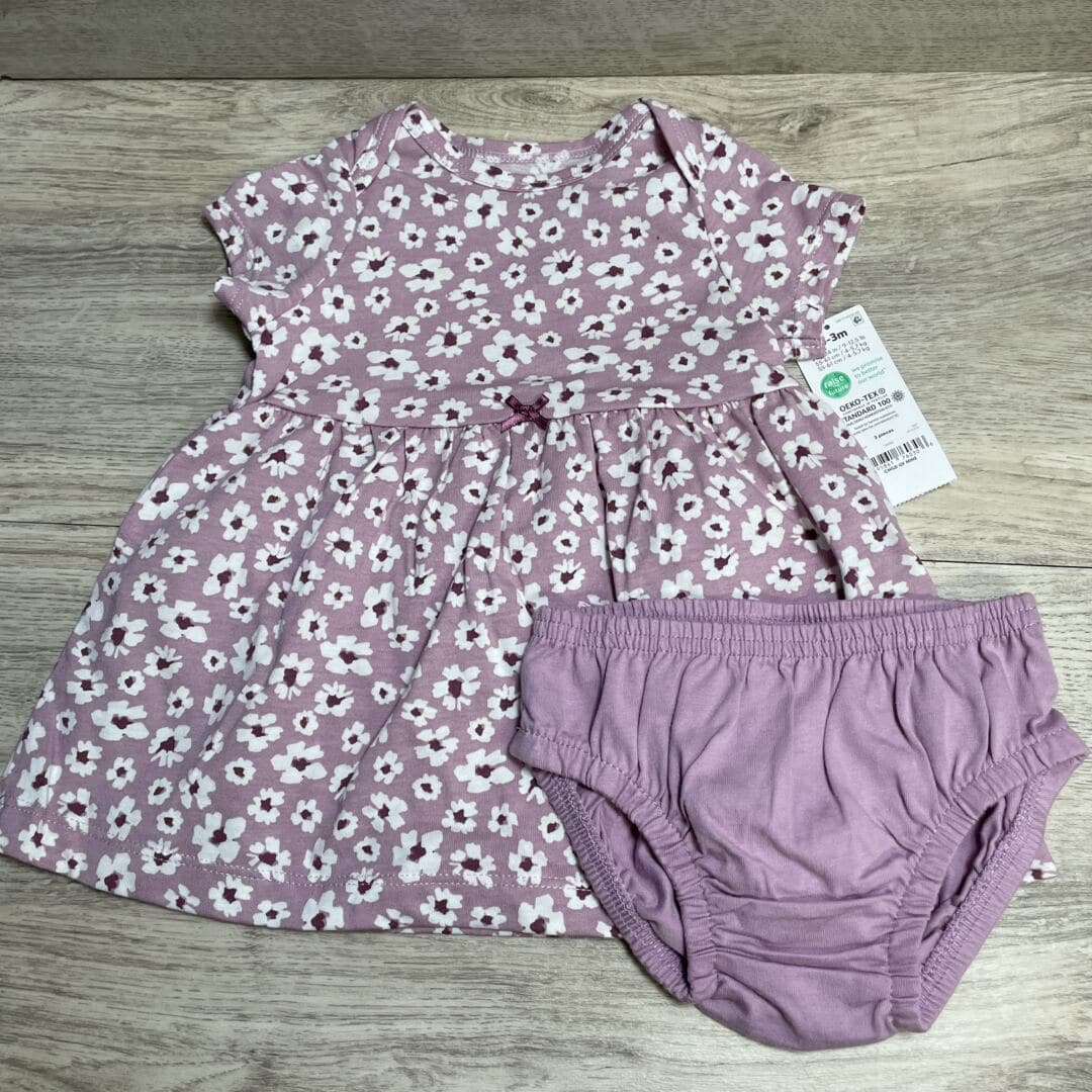 GIRLS - 0/3 Months - Outfit w/ Diaper Cover - NEW
