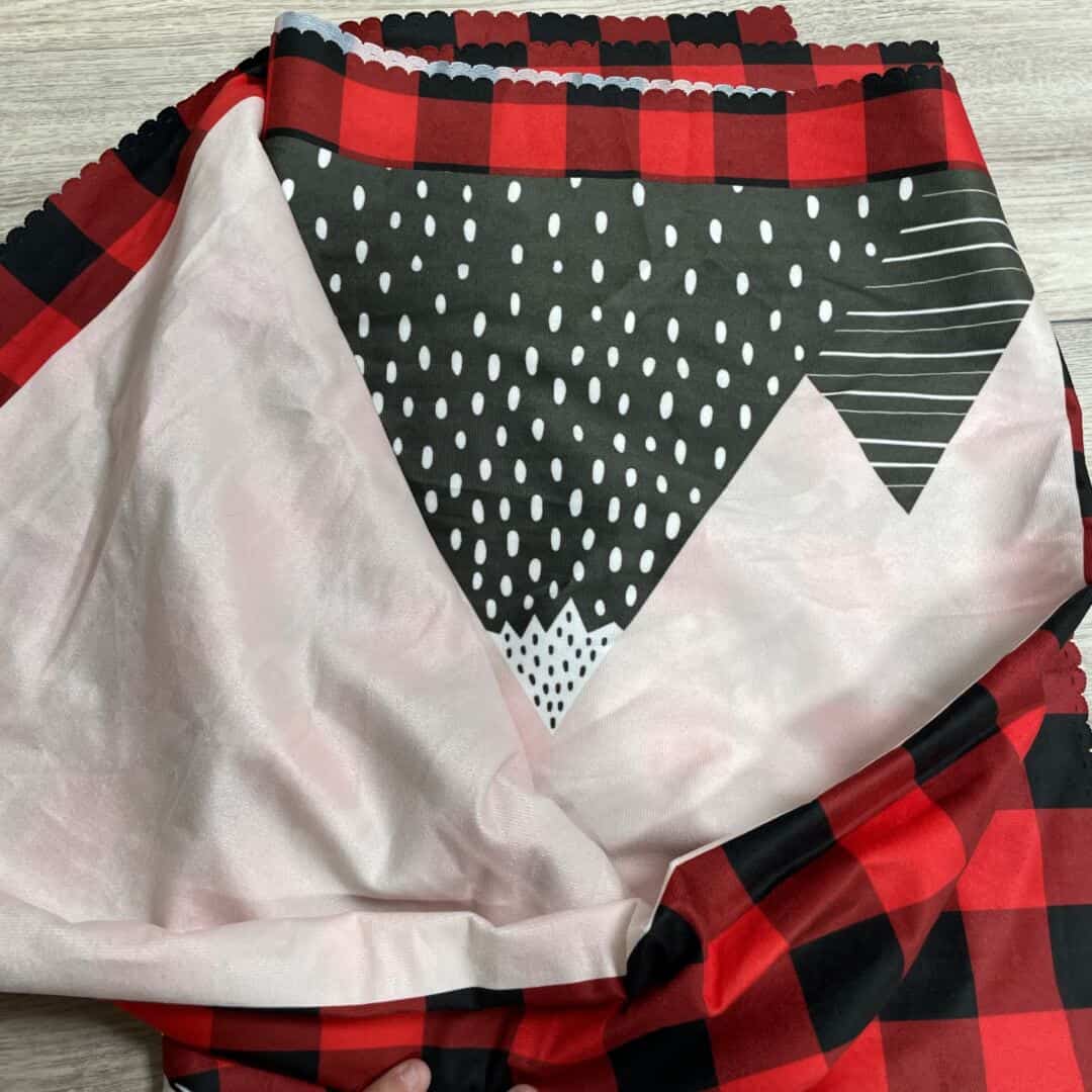 Buffalo Plaid / Forest Theme Baby Milestone Mat