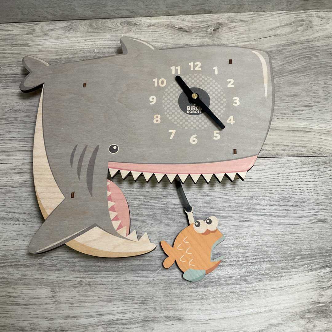 Birch Robot | Crush the Shark Pendulum Clock
