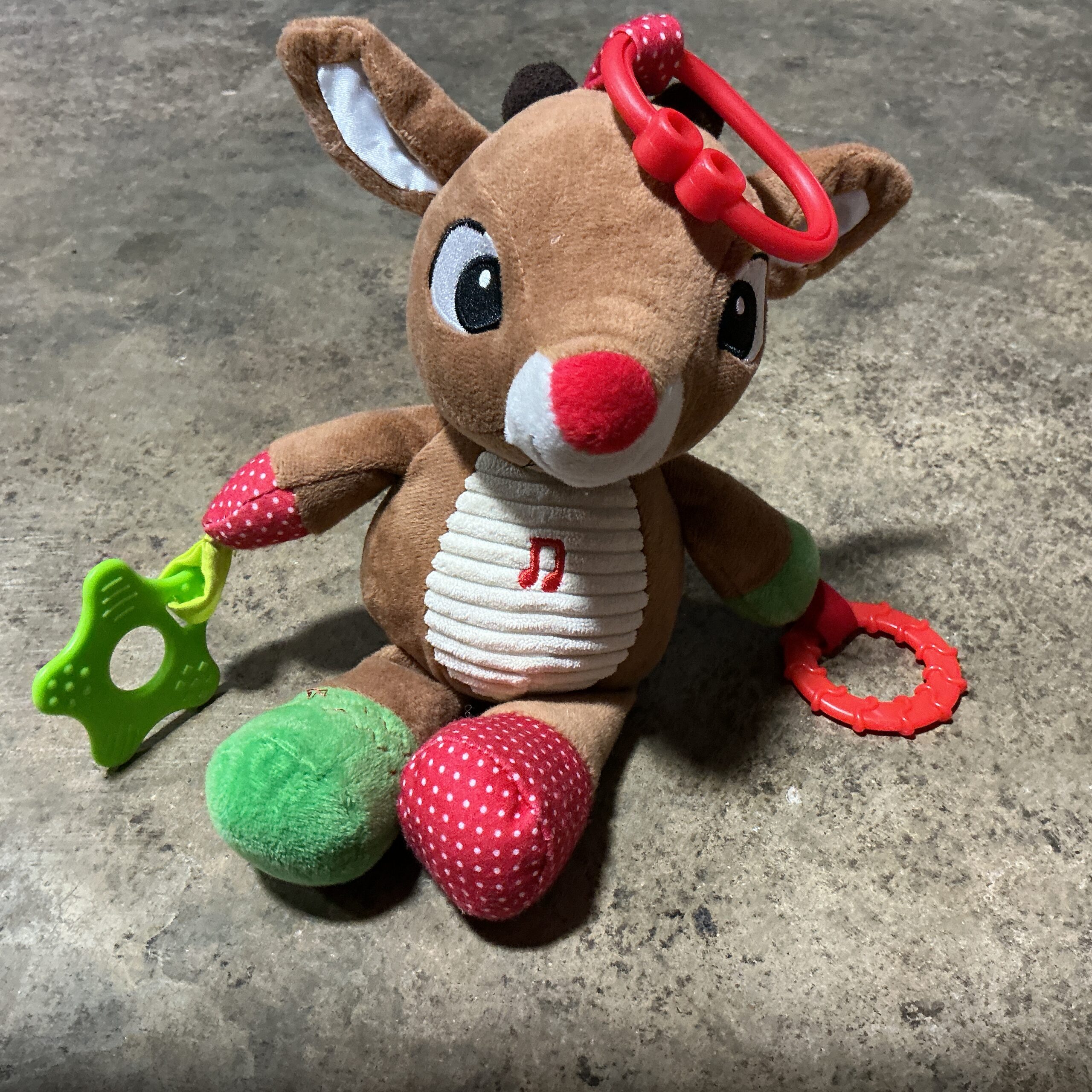 Rudolph The Red-Nosed Reindeer On The Go Teether Developmental Activity Toy