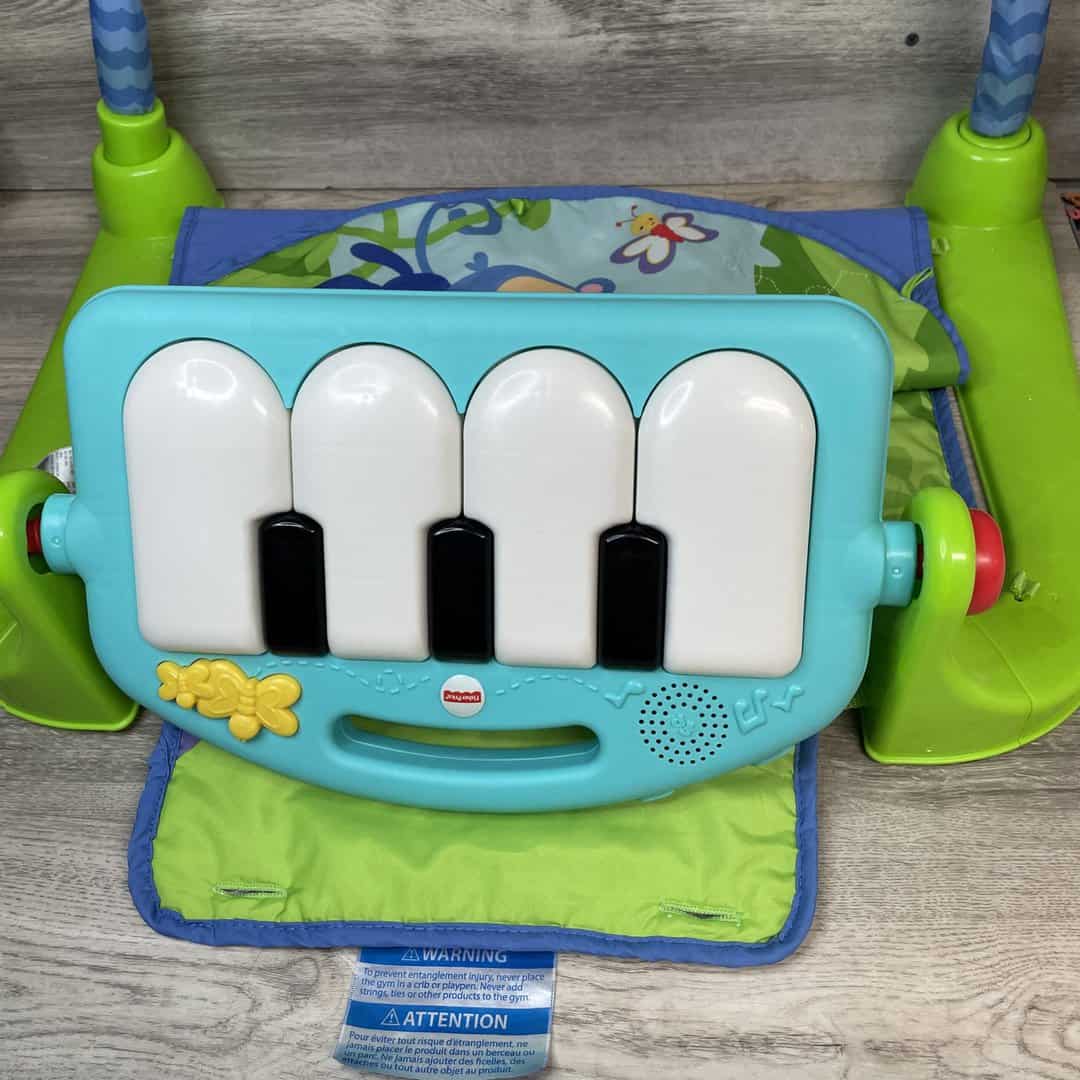 Fisher-Price Kick 'n Play Piano Gym, Blue/Green (No Hang Toys)