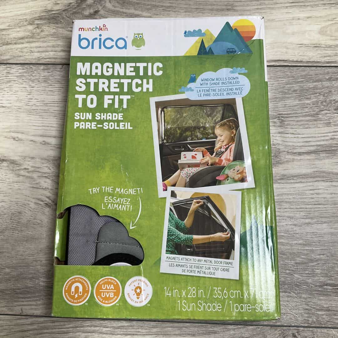 Munchkin® Brica® Magnetic Stretch to Fit™ Sun Shade, Black, 1 Pack